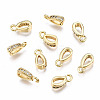 Brass Micro Pave Clear Cubic Zirconia Charms X-KK-Q277-060-NF-1