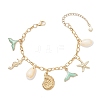 Stainless Steel & Alloy Enamel Charm Bracelets BJEW-JB12215-03-2