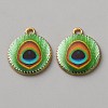 Printed Alloy Enamel Pendants FIND-WH0148-418B-1-1