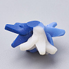 Handmade Polymer Clay Flower Beads X-CLAY-S089-15-3