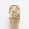 Brass Micro Pave Cubic Zirconia Beads ZIRC-G125-43-3