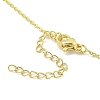Brass Micro Pave Clear Cubic Zirconia Pendant Necklaces NJEW-Z032-01C-3