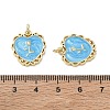 Brass & Enamel Pendants KK-CBAD360-02G-02-3