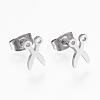 Tarnish Resistant 304 Stainless Steel Stud Earrings EJEW-H350-03P-1