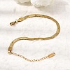 304 Stainless Steel Snake Chains Bracelets for Women BJEW-P395-02G-03-2