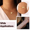 4Pcs 4 Styles Heart Brass Micro Pave Clear Cubic Zirconia Connector Charmss KK-CJ0005-73-7