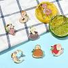 14Pcs 7 Styles Snake Enamel Pins JEWB-CJ0001-55-6