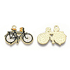 Light Gold Plated Alloy Jewelry Enamel Pendants X-PALLOY-Z001-29A-3