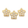 Brass Micro Pave Clear Cubic Zirconia Beads ZIRC-M113-03-4