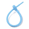 Heart Shape Silicone Cable Zip Ties AJEW-C034-02C-3