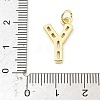 Brass Micro Pave Cubic Zirconia Pendants KK-V014-01G-25-3