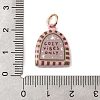 Baking Paint Brass Pendants KK-C171-01E-3