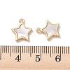 Brass Natural Shell Pendants KK-P355-22G-3