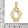 Brass Micro Pave Cubic Zirconia Pendant Cabochon Settings KK-U026-05G-3