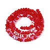 Frosted Transparent Glass Beads Strands GLAA-N054-4mm-06-2