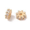 Brass Micro Pave Clear Cubic Zirconia Beads KK-B100-054B-G-2