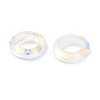 Electroplate Transparent Glass Linking Rings GLAA-F126-01B-2