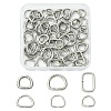 60Pcs 6 Styles 304 Stainless Steel D Rings STAS-CJ0003-36-1