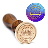 Brass Wax Seal Stamp with Handle AJEW-WH0184-1091-5