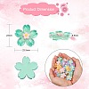 60Pcs 6 Colors Gradient Color Translucent Resin Cabochons RESI-CJ0002-51-2