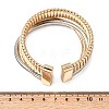 Two-tone Iron Multi-strand Snake Chain Cuff Bangles for Women BJEW-P390-01B-A-3