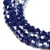 Opaque Solid Color Electroplate Glass Beads Strands GLAA-F029-P4mm-A10-3
