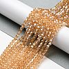 Transparent Electroplate Glass Beads Strands LS-GLAA-F029-3mm-C18-4