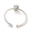 Rack Plating Brass Open Cuff Rings for Women RJEW-F162-02P-S-3