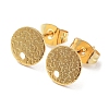 201 Stainless Steel Flat Round Stud Earring Findings STAS-K259-18B-G-1