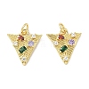 Brass Micro Pave Cubic Zirconia Pendants LS-KK-Z120-23G-1