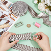 5 Yards Polycotton Jacquard Arrow Ribbon OCOR-WH0078-173B-3