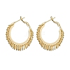 Brass Hoop Earrings EJEW-R025-31G-4