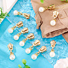 10Pcs Round Acrylic Pearl & Alloy Zipper Pulls HJEW-TAC0086-7