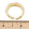 Brass Open Cuff Rings for Women RJEW-K305-03A-G-3