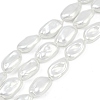 Electroplate Porcelain Imitation Pearl Beads Strands BSHE-Z009-01A-2