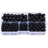 316 Pcs Synthetic Black Stone Round Beads Sets G-PH0019-03-1