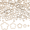 100Pcs 5 Styles Unfinished Wood Hollow Chips WOOD-GA0002-09-1