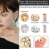 100Pcs 2 Colors Brass with Rhinestone Spacer Beads KK-BBC0015-99-2