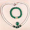 Natural Freshwater Pearl Beaded Necklace & Bracelets Sets for Women WGE4EAE-29-1