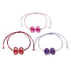 3Pcs 3 Colors Glass Seed Beads Braided Bead Bracelets BJEW-MZ00230-2