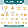 480Pcs 12 Styles Iron Bead Caps Kits IFIN-ME0001-33-2