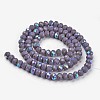 Electroplate Opaque Solid Color Glass Beads Strands EGLA-A034-P3mm-L10-2