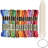 18 Skeins 6-Ply Polyester Embroidery Floss OCOR-CY0002-76-7