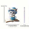 Cat with Book Acrylic Pendant Decorations PW-WG2DD04-01-1