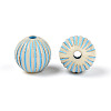Painted Opaque Acrylic Beads OACR-T029-02G-2