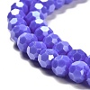 Electroplate Opaque Glass Beads Strands EGLA-A035-P6mm-A07-3