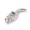 Brass Micro Pave Cubic Zirconia Charms KK-C012-09P-3
