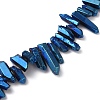 Electroplated Natural Quartz Crystal Beads Strands G-WH0022-08A-2