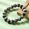 Grade AA Natural Eagle Eye Stone Round Beads Stretch Bracelets for Women BJEW-L712-B05-12mm-3