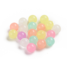 Luminous Acrylic Beads TACR-WH0002-16